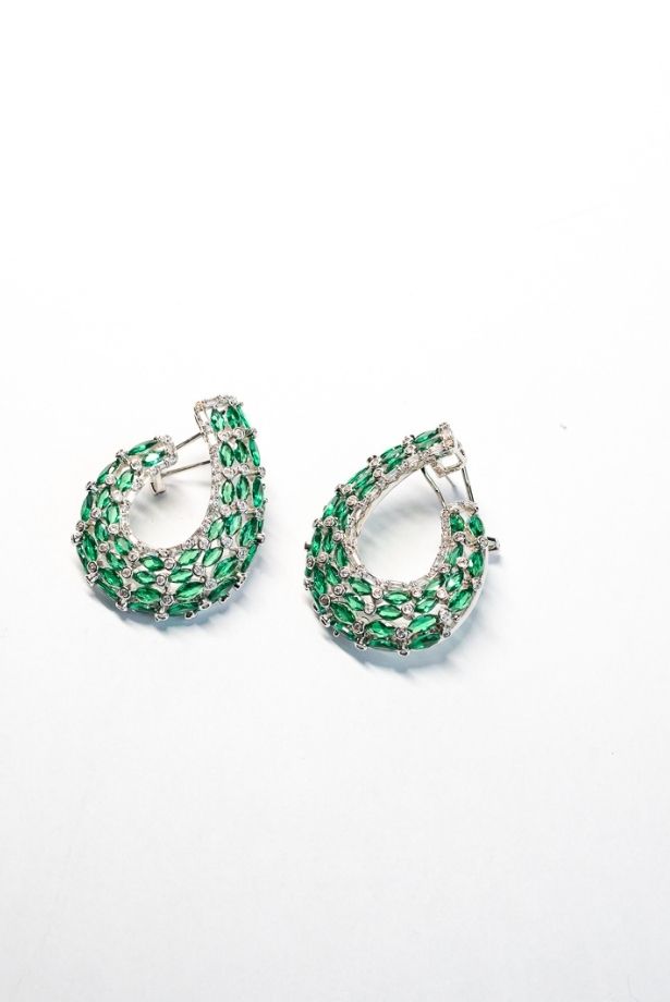 Emerald Open Hoops