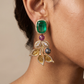 Verdant Gold Leaf Statement Necklace Set