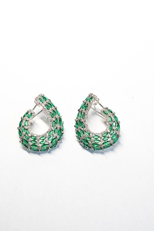 Emerald Open Hoops