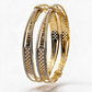 Two-Tone Heritage Lattice Bangle Pair