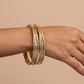 Two-Tone Heritage Lattice Bangle Pair