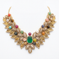 Verdant Gold Leaf Statement Necklace Set