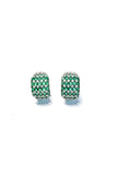 Emerald Pavé Dome Studs