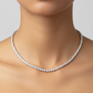 Classic Silver Tennis Necklace & Earring Set