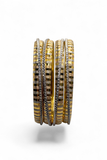 Two-Tone Linear Radiance Bangle Stack