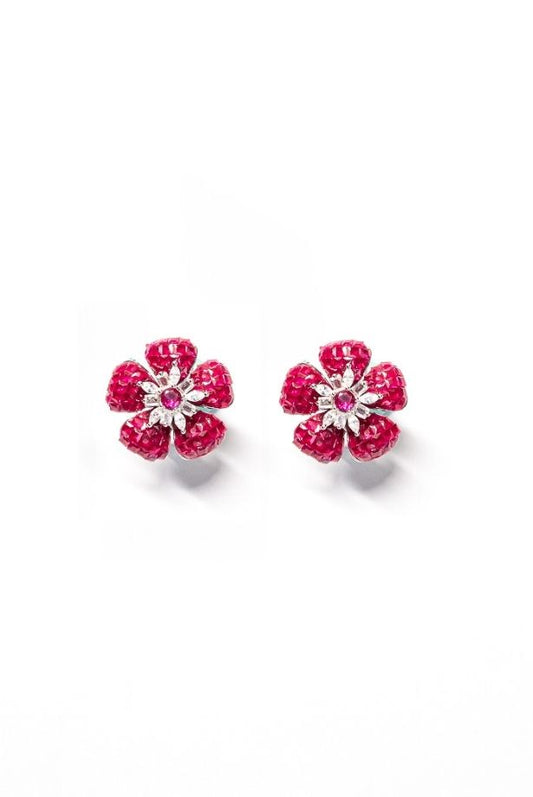 Ruby Blossom Studs