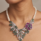 Botanical Bloom Pearl Statement Necklace