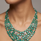 Aqua Cascade Statement Necklace Set