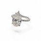 The Solitaire Muse — Pear-Cut Diamond Engagement Ring with Pavé Band
