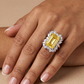 Imperial Citrine Yellow Doublet Statement Ring