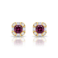 Berry Wine Cushion Statement Studs