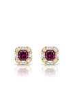 Berry Wine Cushion Statement Studs
