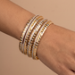 Two-Tone Linear Radiance Bangle Stack