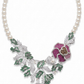 Botanical Bloom Pearl Statement Necklace
