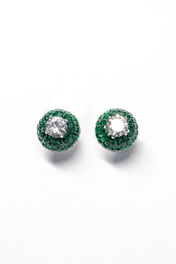 Emerald Crystal Studs