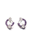 Amethyst Open Hoops