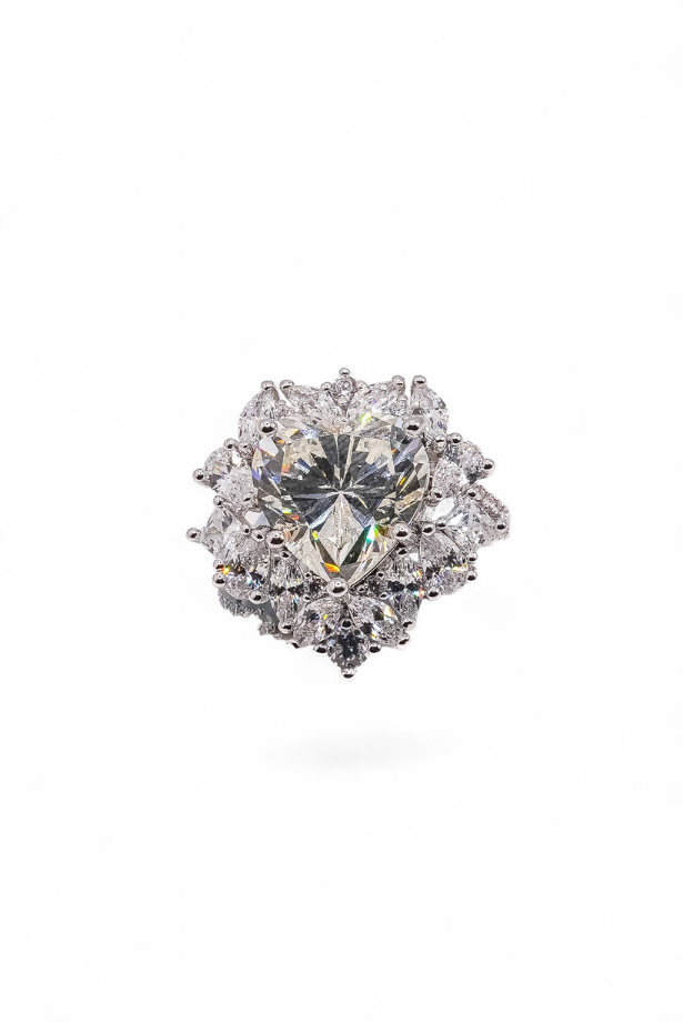 Pear Cluster Halo Ring