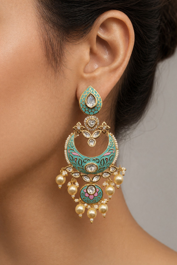 Gulabi Meenakari Bridal Choker Set