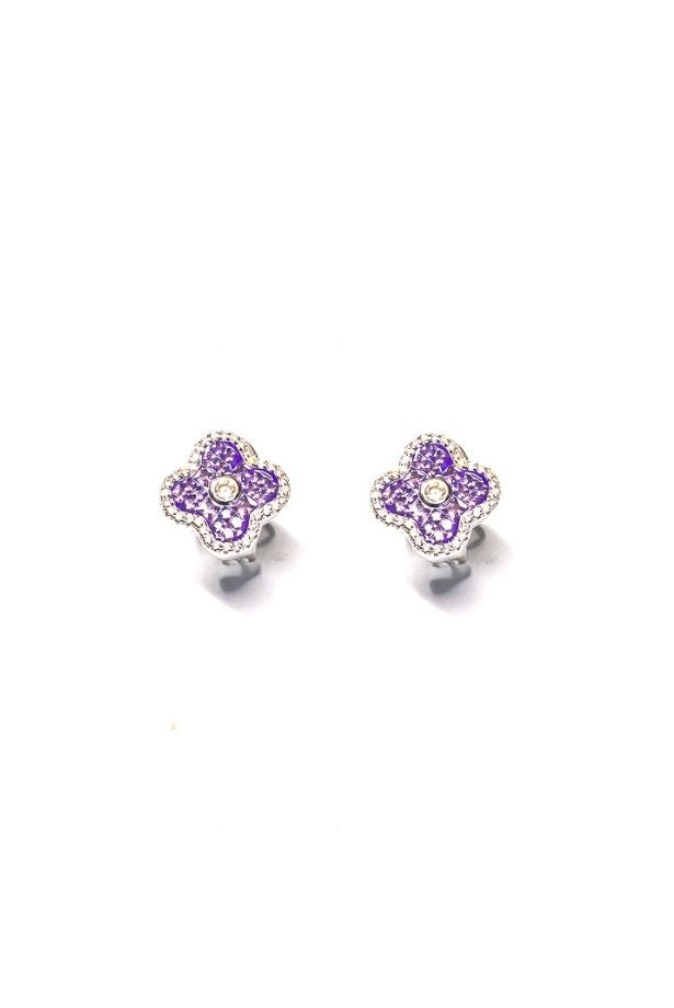 Blue Floral Studs