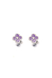 Blue Floral Studs