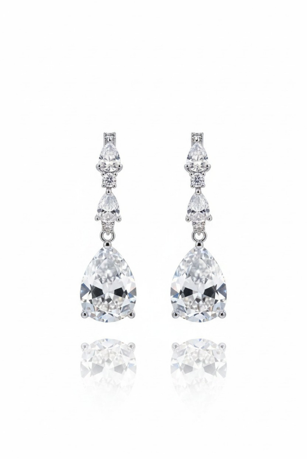 Aurora Moissanite Drop Earrings