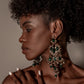 Exquisite Emerald and Crystal Chandelier Earrings