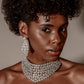 Luxurious Diamond Mesh Choker Set with Invisible Work