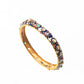 Multi - Colored Blue Enameled Real Gemstone Bangles - LABELRM