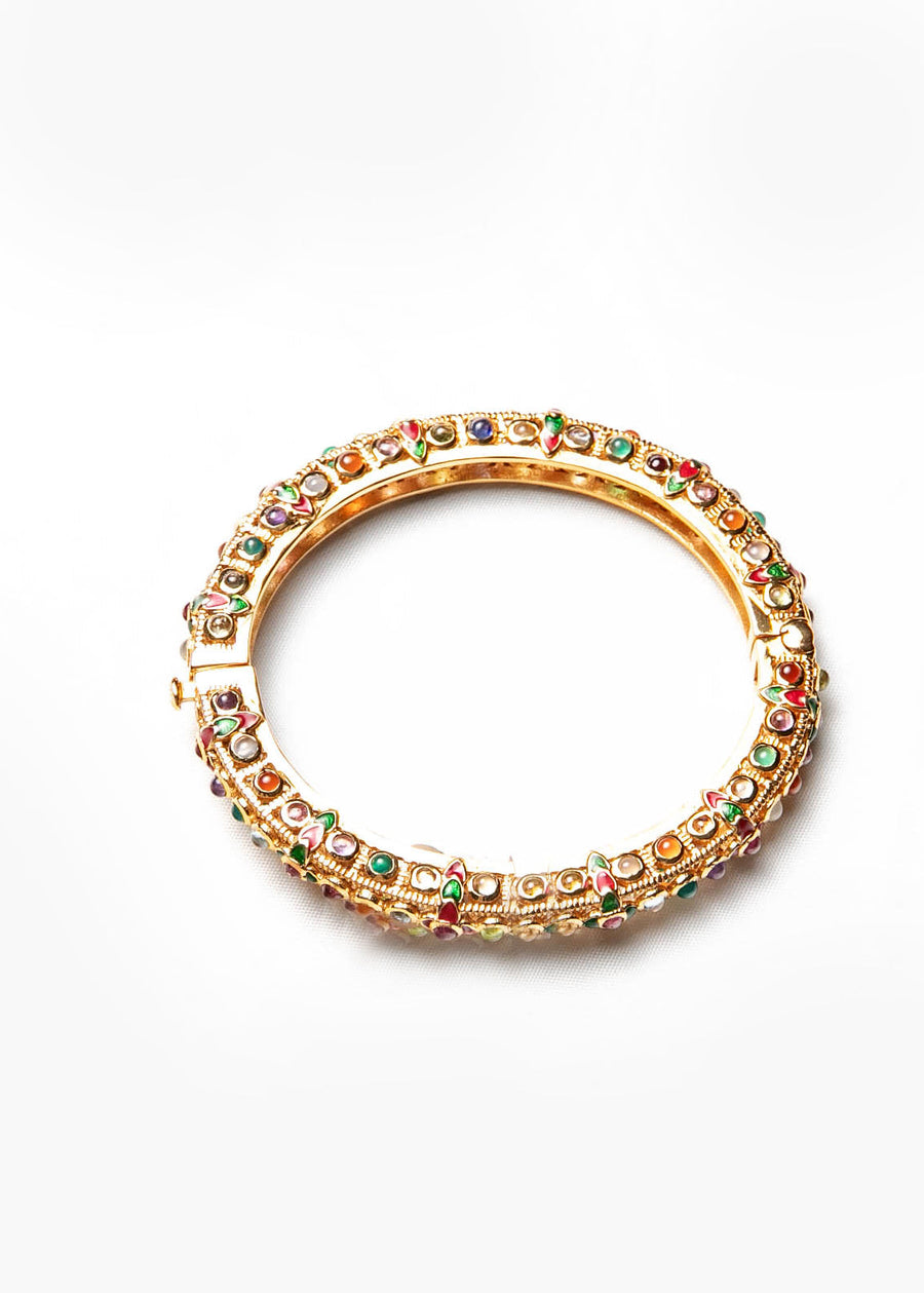 Multi Colored Gemstones Bangle - LABELRM