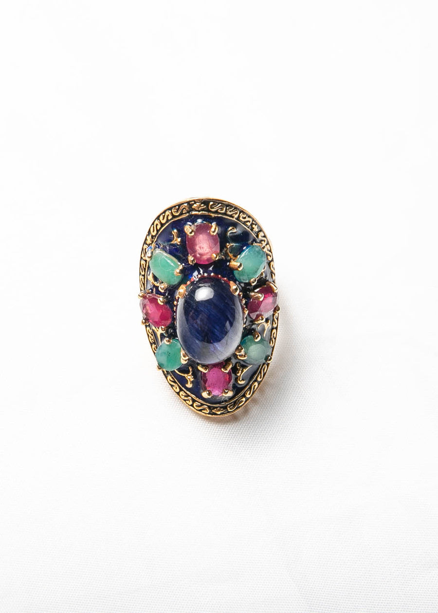 Sapphire blue Natural gemstone ring - LABELRM