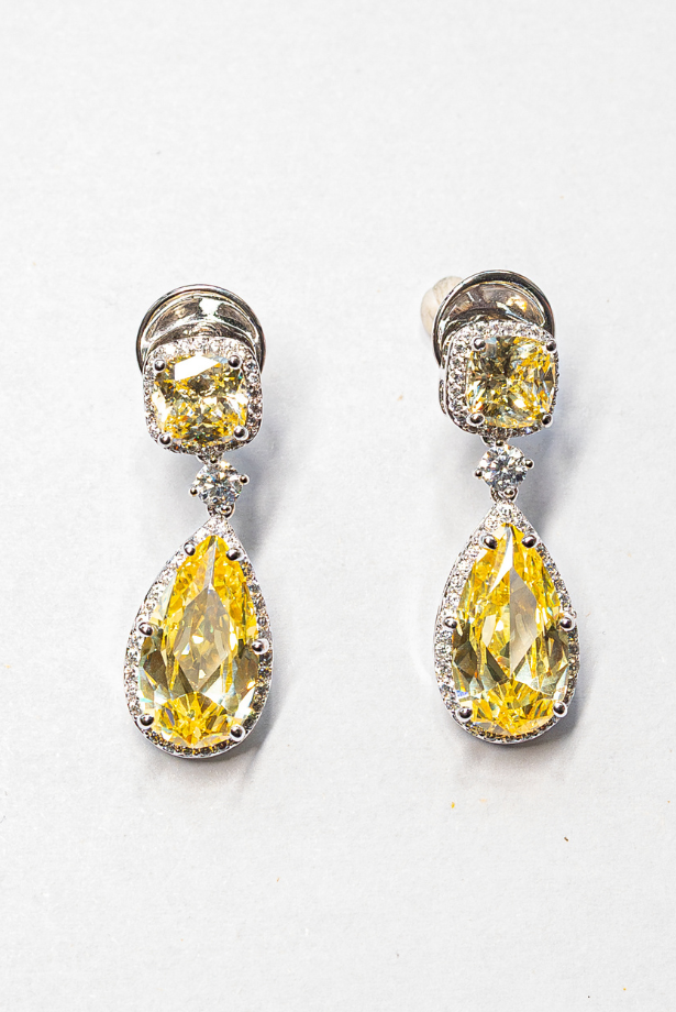 Celeste Drop Earring - Citrine Stone