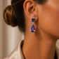 Celeste Drop Earring - Deep Purple