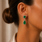 Celeste Drop Earring - Emerald Stone