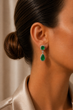 Celeste Drop Earring - Emerald Stone