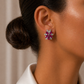 Celeste Drop Earring - Ruby Toned Stone