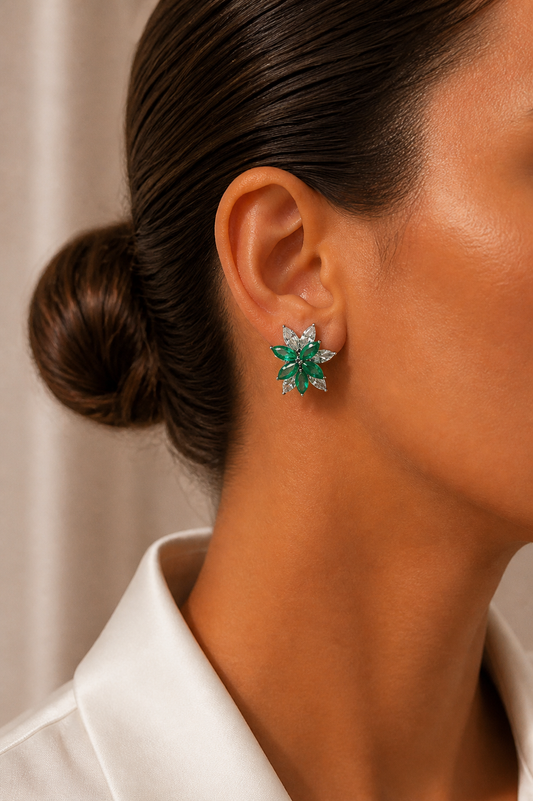 Celeste Drop Earring - Vibrant Green