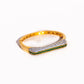 Pavé Bar Bangle – Emerald Green (Gold plated)
