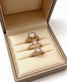 Golden Elegance Ring Set