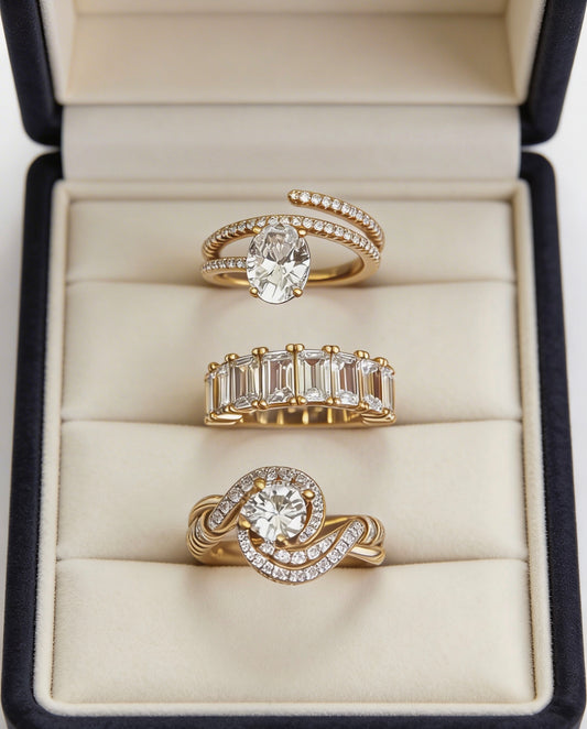 Luna Radiance Trio rings