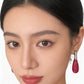 Ruby Radiance Drop Earrings