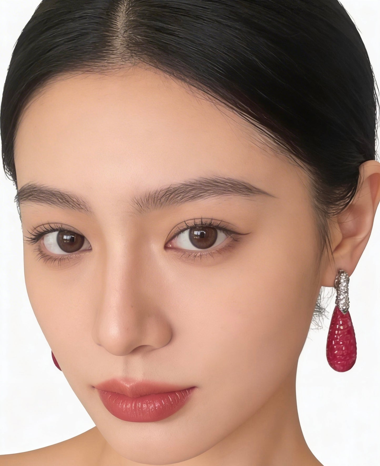 Ruby Radiance Drop Earrings