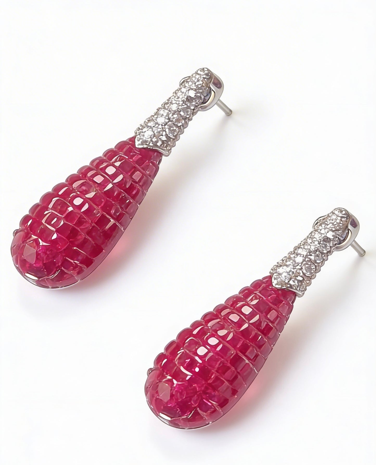 Ruby Radiance Drop Earrings