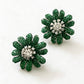 Emerald Petal Invisible Earrings