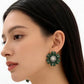 Emerald Petal Invisible Earrings