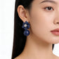 Midnight Sapphire Bloom Drop Earrings