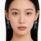 Midnight Sapphire Bloom Drop Earrings