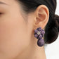 Midnight Amethyst Bloom Drop Earrings