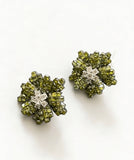 Peridot Bloom Statement Earrings