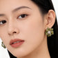 Peridot Bloom Statement Earrings