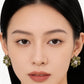 Peridot Bloom Statement Earrings